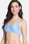 Zivame Shimmering Secrets Padded Non Wired 3/4Th Coverage T-Shirt Bra - Endless Sky — thumbnail 4